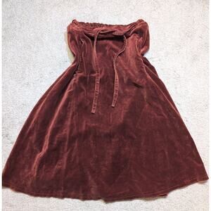 Rust Velvet Maxi Skirt